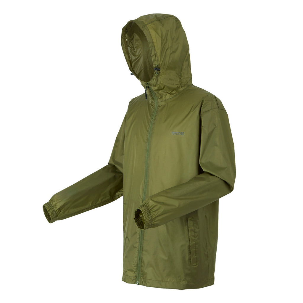 Regatta Men's Pack It Jacket Waterproof Rain Coat Nephrite Green