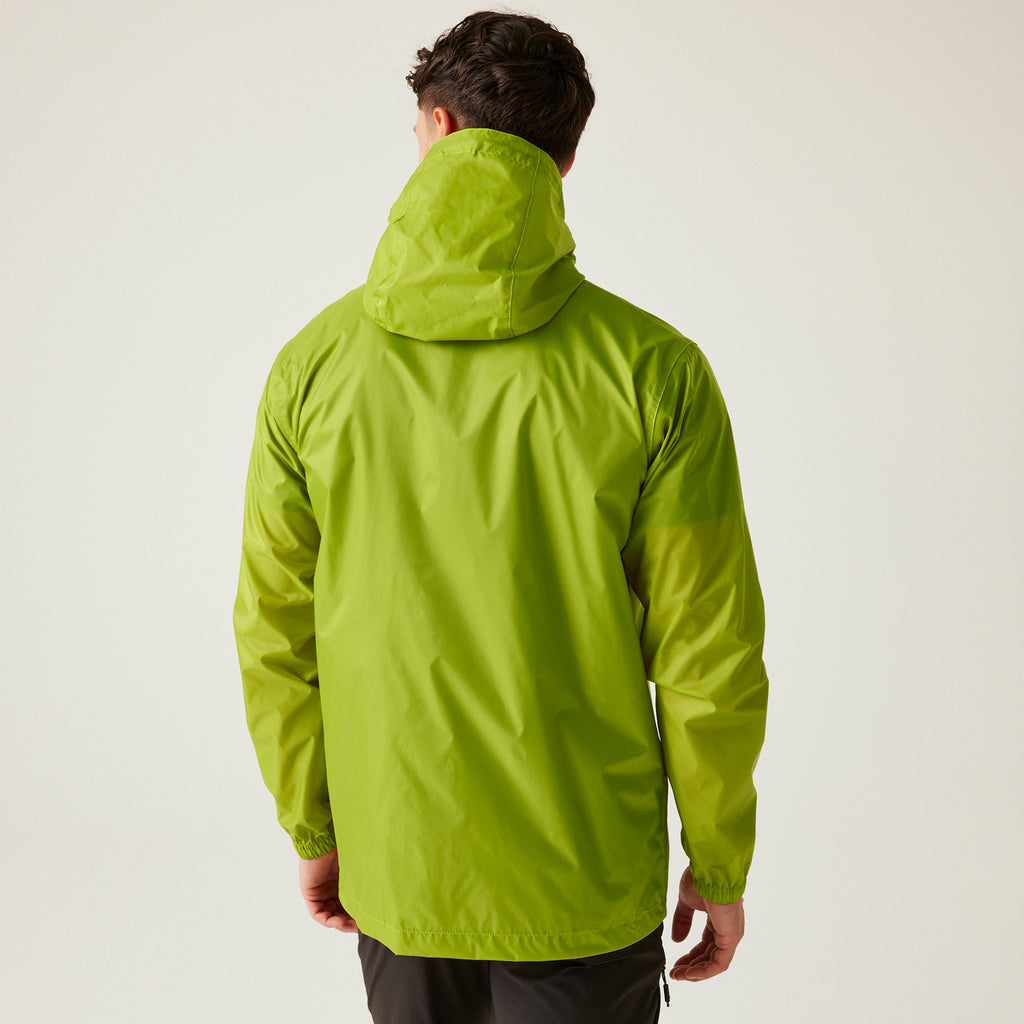 Regatta Men's Pack It Jacket Waterproof Rain Coat Greenoble Green