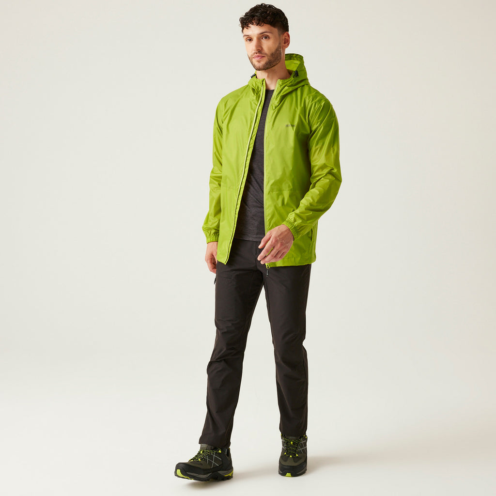 Regatta Men's Pack It Jacket Waterproof Rain Coat Greenoble Green