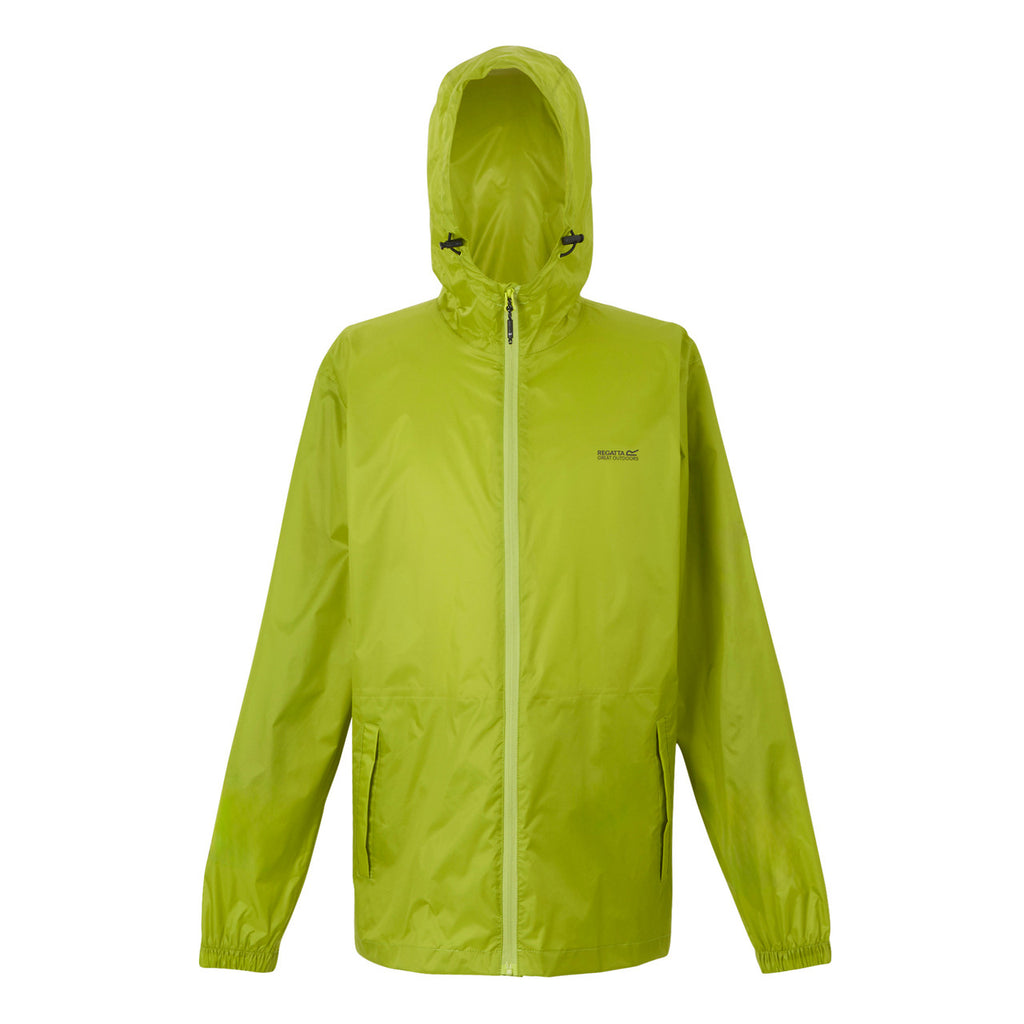 Regatta Men's Pack It Jacket Waterproof Rain Coat Greenoble Green