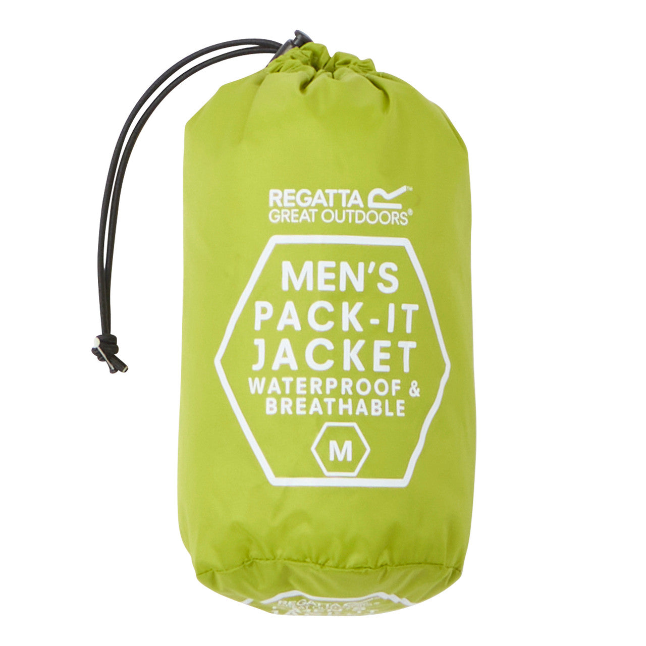 Regatta Men's Pack It Jacket Waterproof Rain Coat Greenoble Green