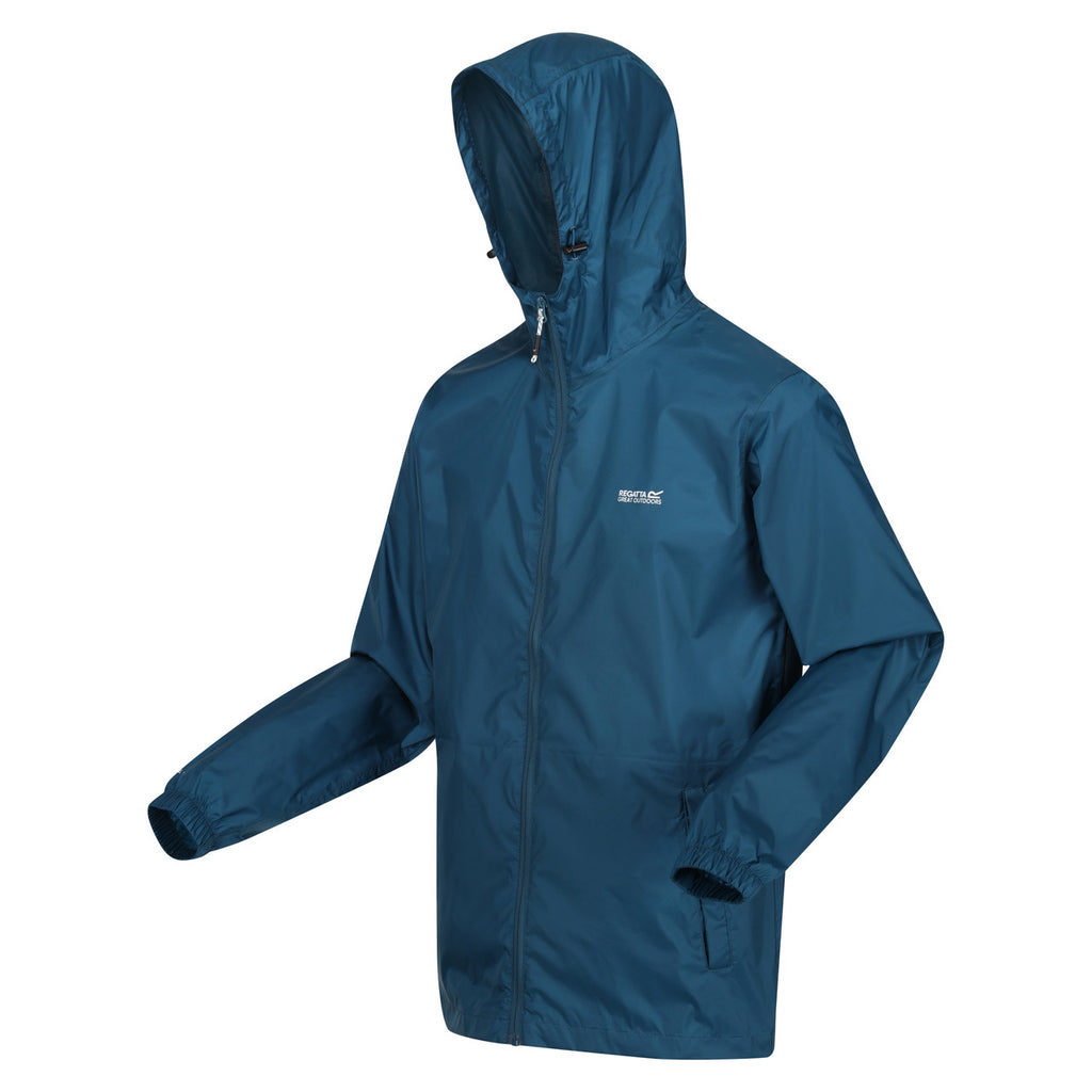 Regatta Men's Pack It Jacket Waterproof Rain Coat Moroccan Blue
