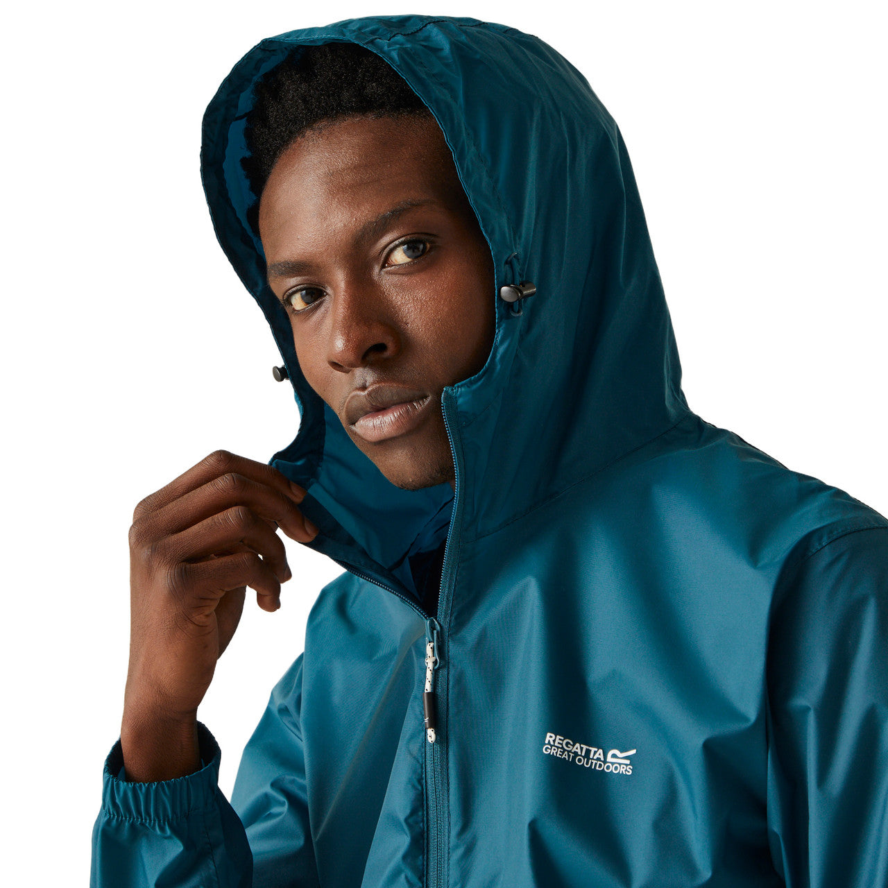 Regatta Men's Pack It Jacket Waterproof Rain Coat Moroccan Blue