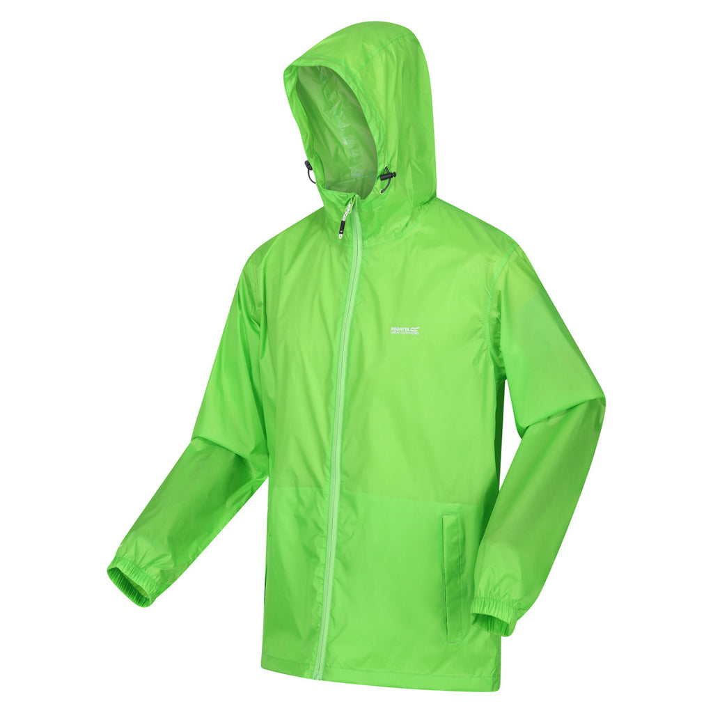 Regatta Men's Pack It Jacket Waterproof Rain Coat Jasmine Green
