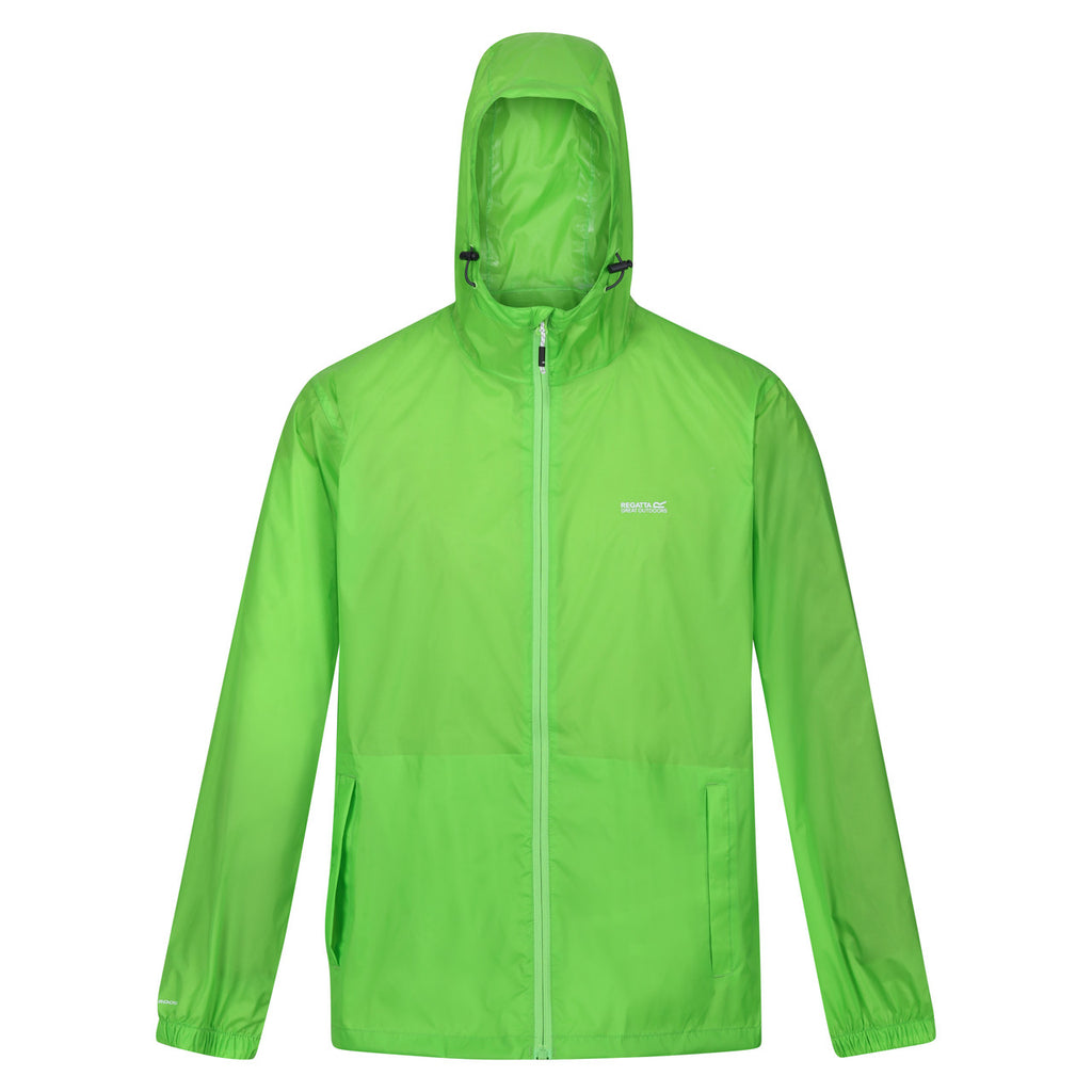 Regatta Men's Pack It Jacket Waterproof Rain Coat Jasmine Green