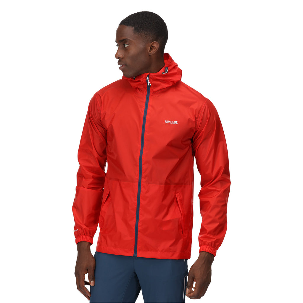 Regatta Men's Pack It Jacket Waterproof Rain Coat Fiery Red
