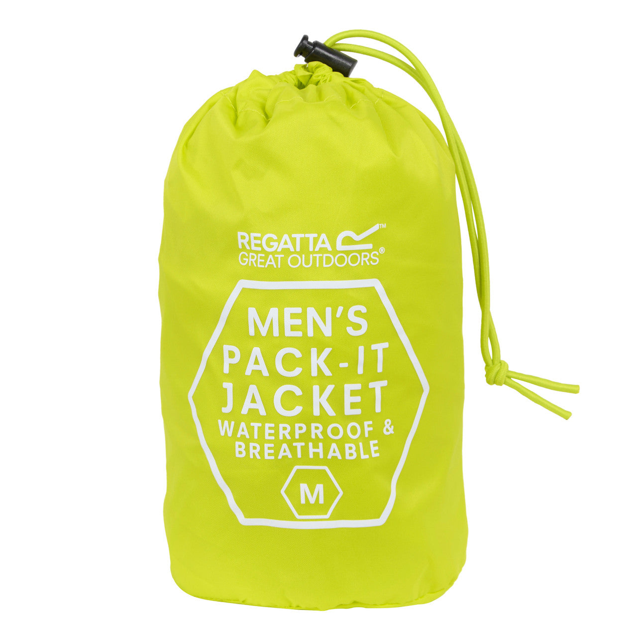 Regatta Men's Pack It Jacket Waterproof Rain Coat Citron Lime