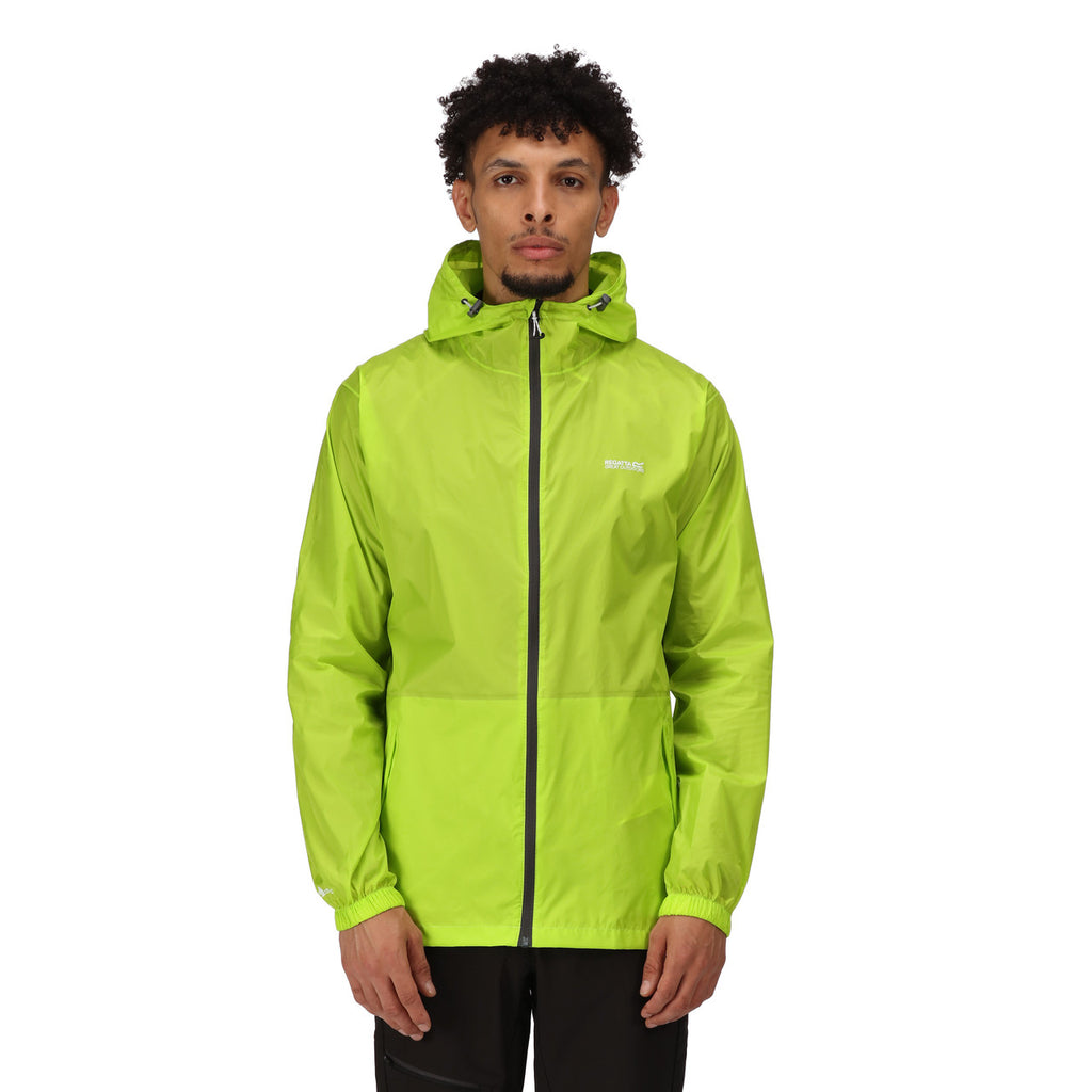 Regatta Men's Pack It Jacket Waterproof Rain Coat Bright Kiwi