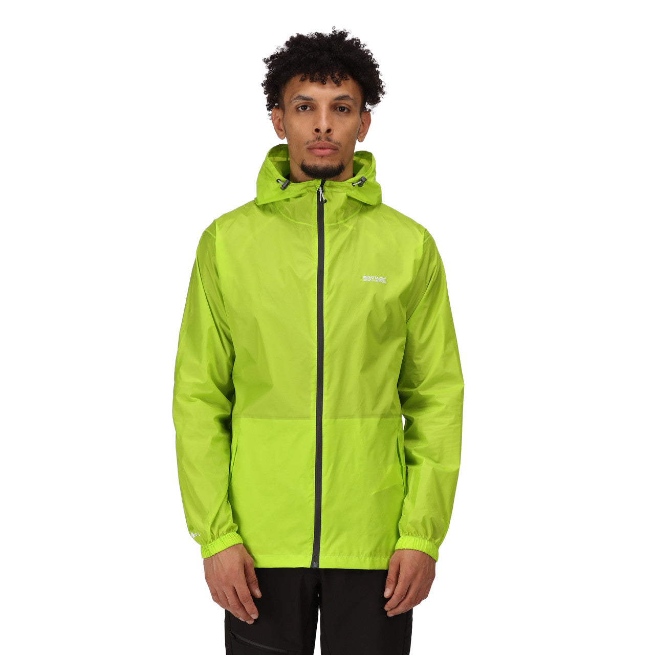 Regatta Men's Pack It Jacket Waterproof Rain Coat Bright Kiwi
