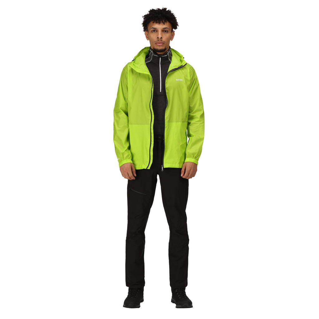 Regatta Men's Pack It Jacket Waterproof Rain Coat Bright Kiwi