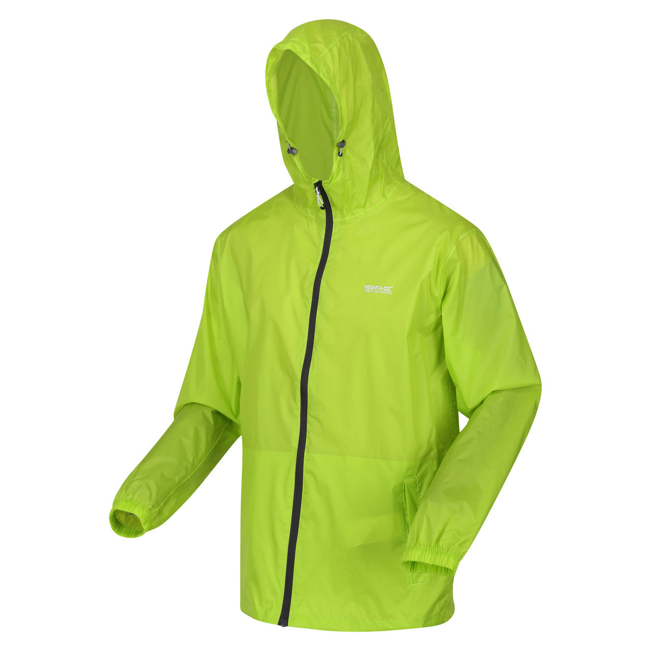 Regatta Men's Pack It Jacket Waterproof Rain Coat Bright Kiwi
