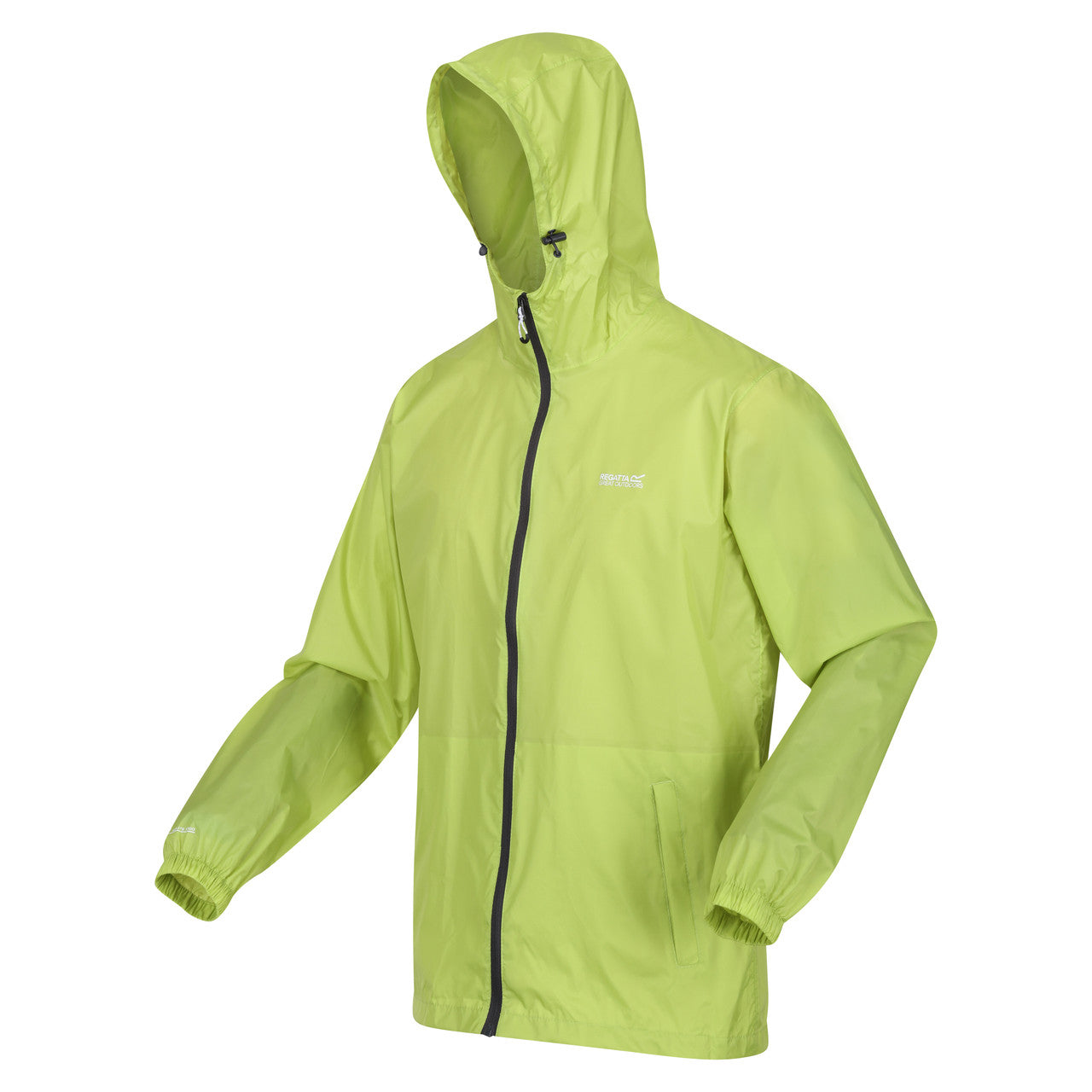 Regatta Men's Pack It Jacket Waterproof Rain Coat Green Algae
