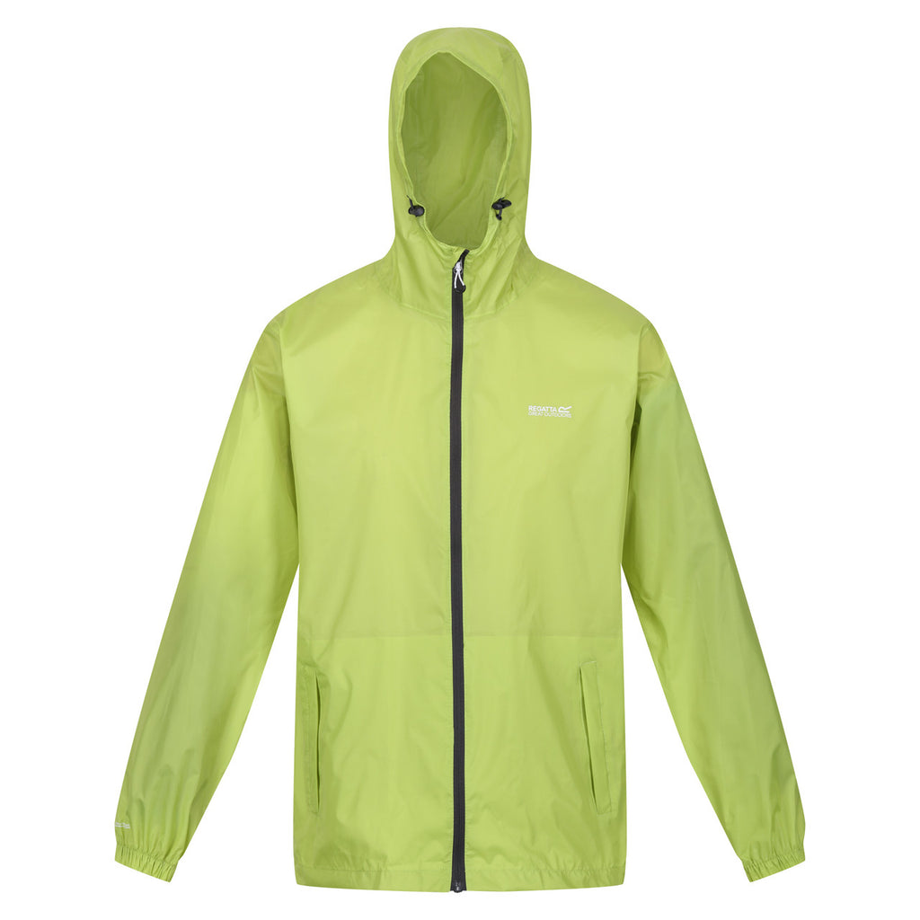 Regatta Men's Pack It Jacket Waterproof Rain Coat Green Algae