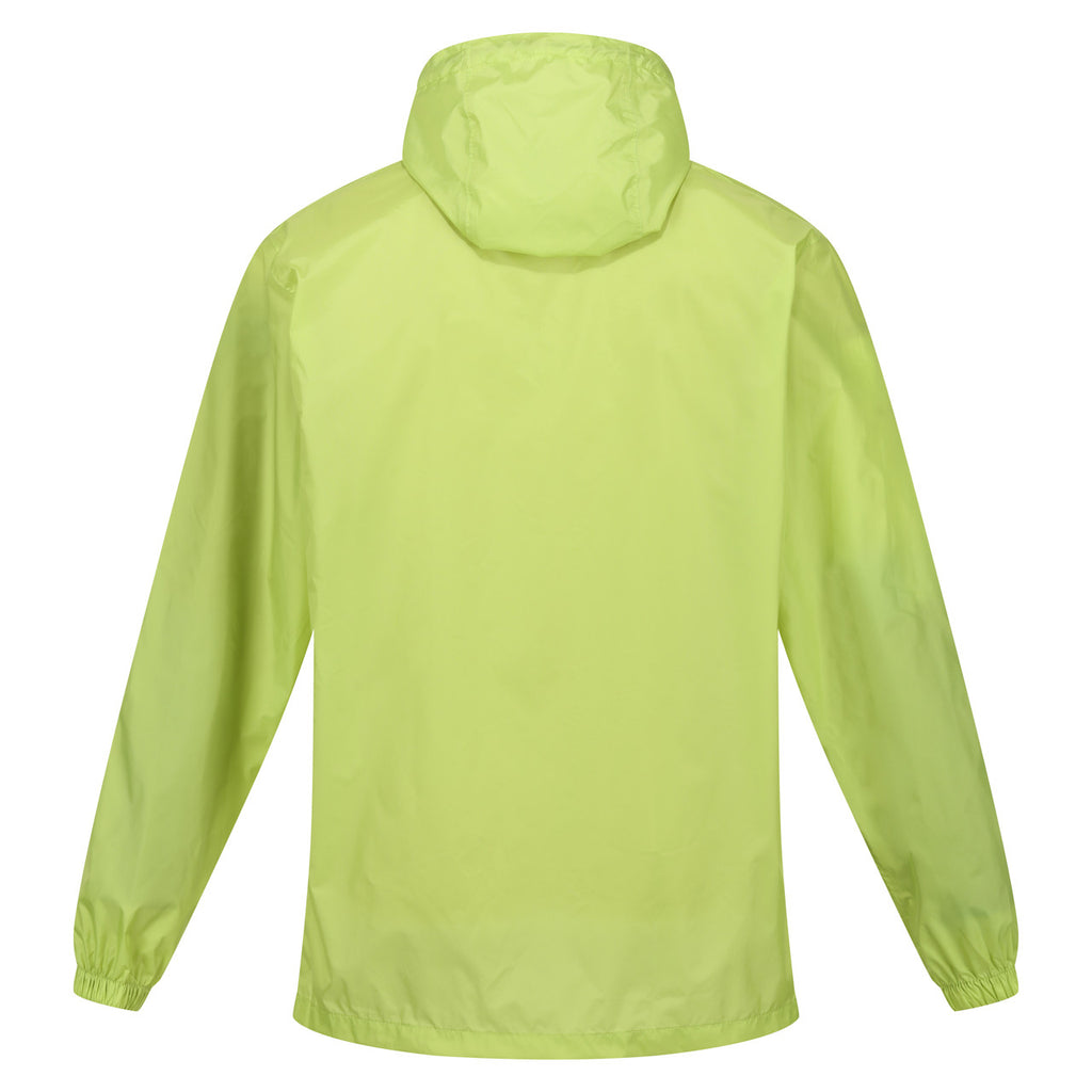 Regatta Men's Pack It Jacket Waterproof Rain Coat Green Algae
