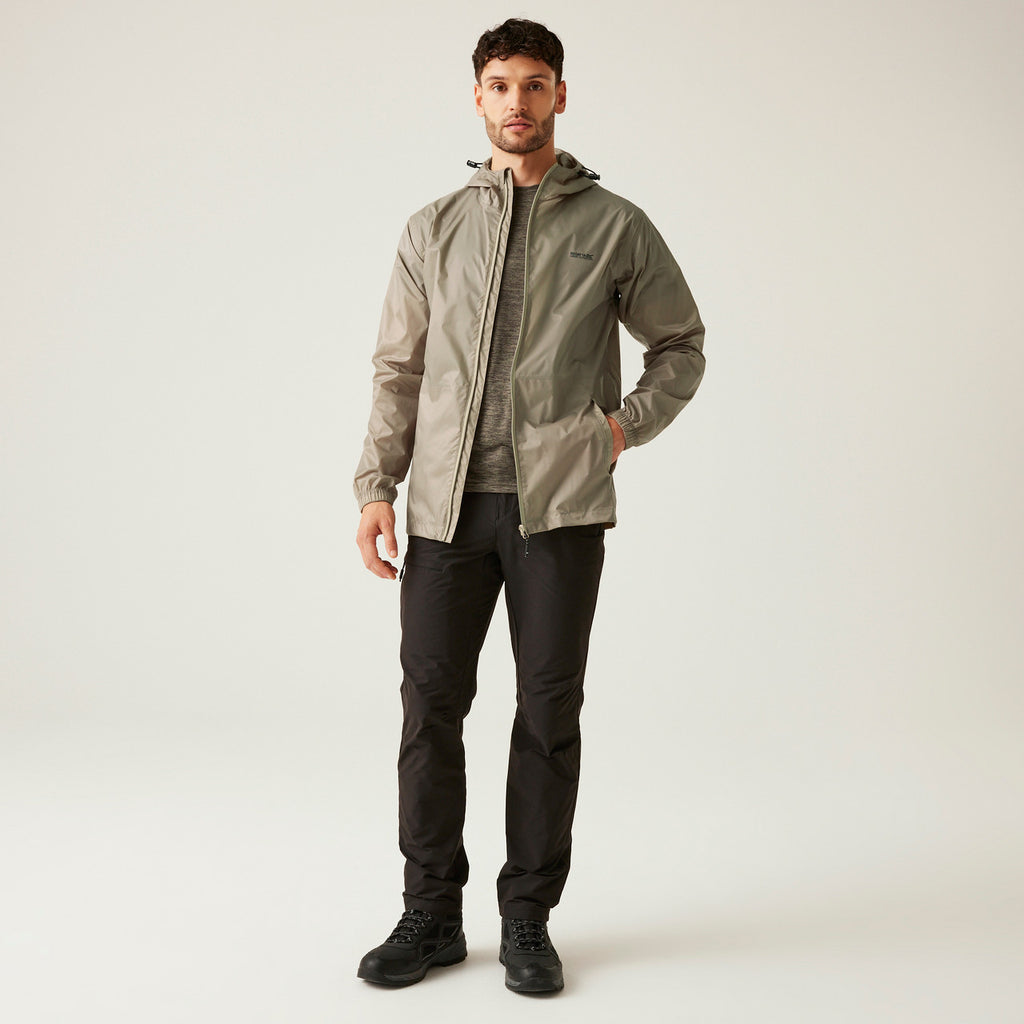 Regatta Men's Pack It Jacket Waterproof Rain Coat Golden Sand