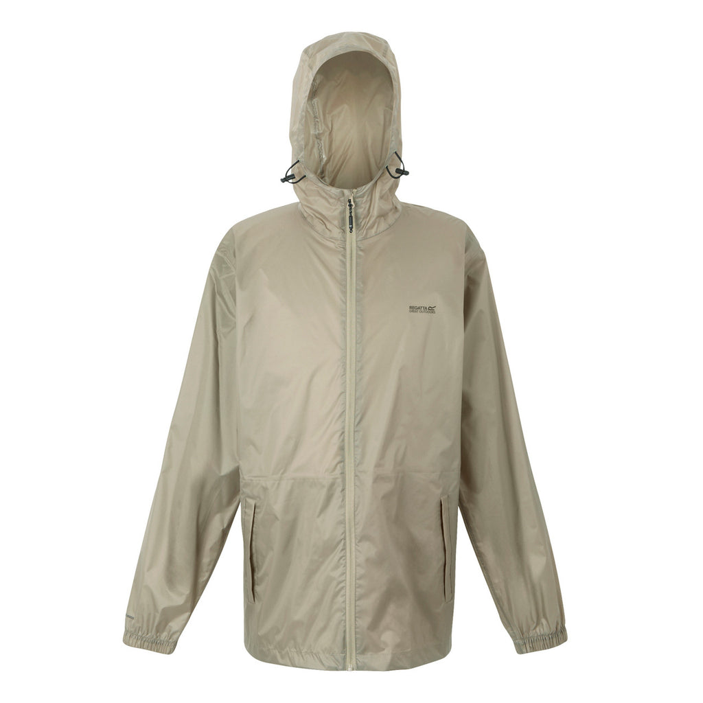 Regatta Men's Pack It Jacket Waterproof Rain Coat Golden Sand