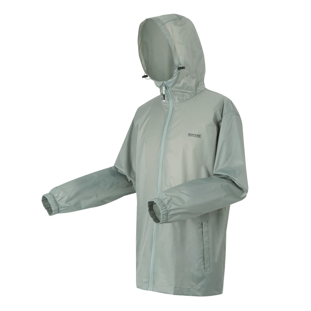 Regatta Men's Pack It Jacket Waterproof Rain Coat Glacier