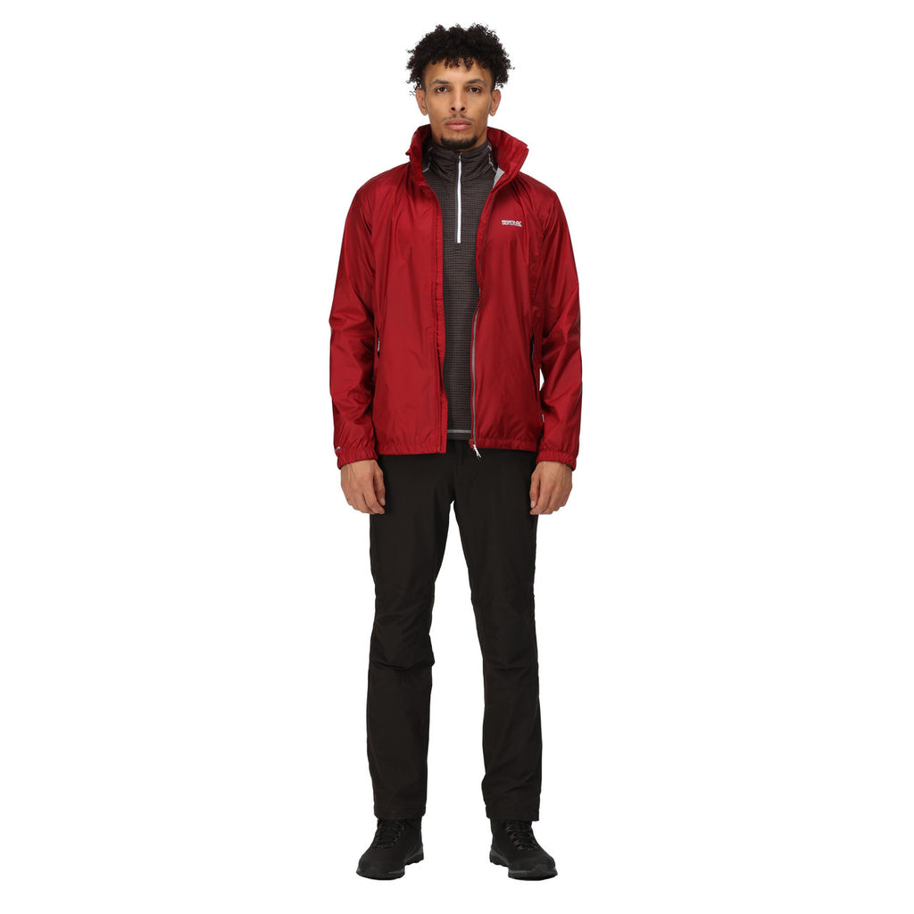 Regatta Men's Lyle IV Packaway Rain Coat Dark Red