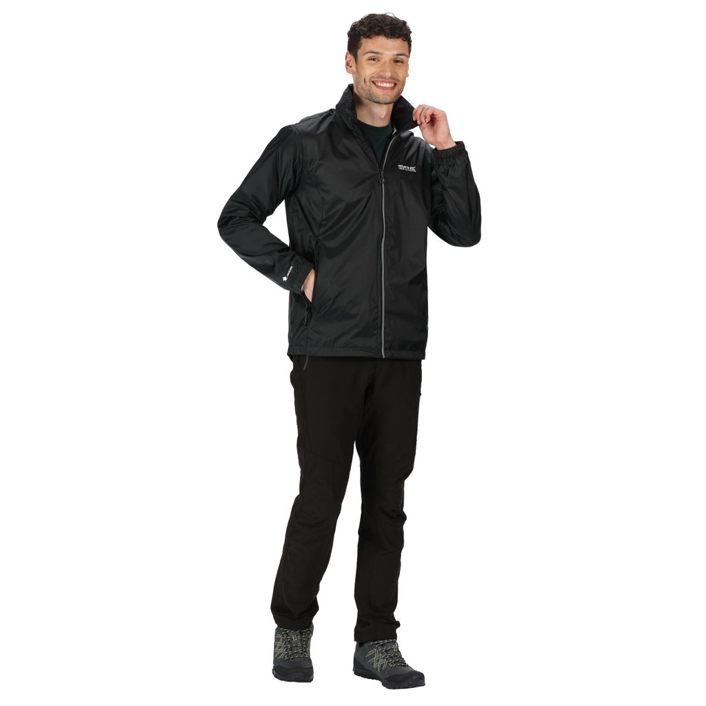 Regatta Men's Lyle IV Packaway Rain Coat Black