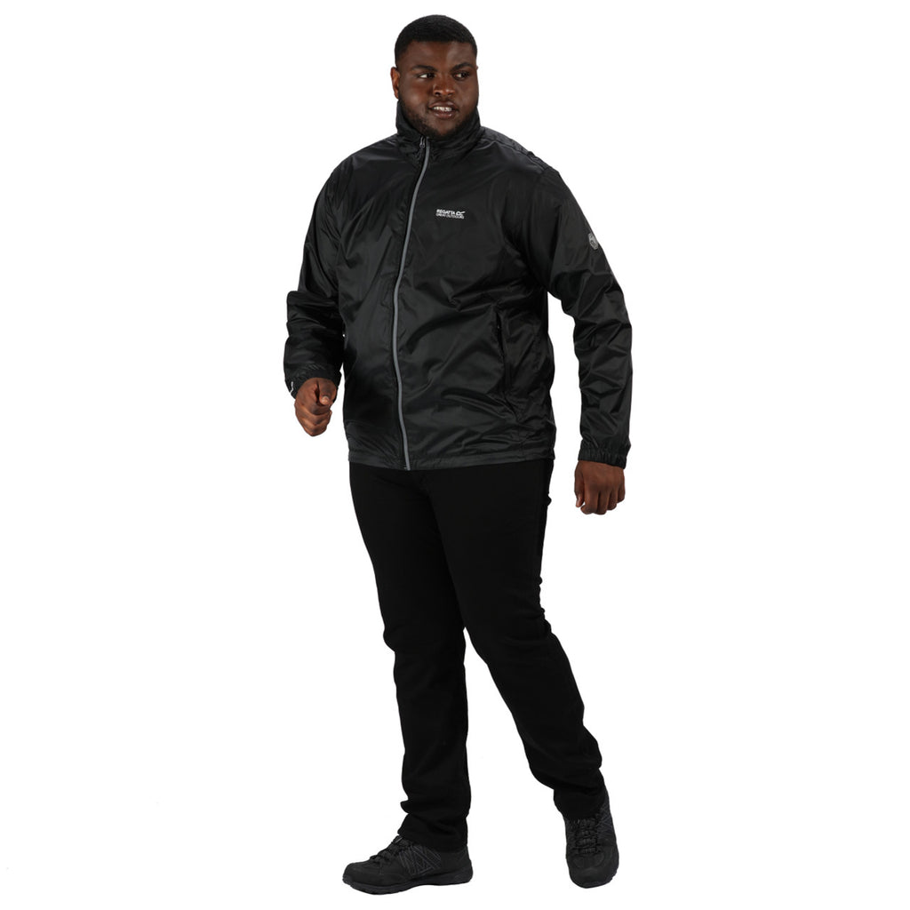 Regatta Men's Lyle IV Packaway Rain Coat Black