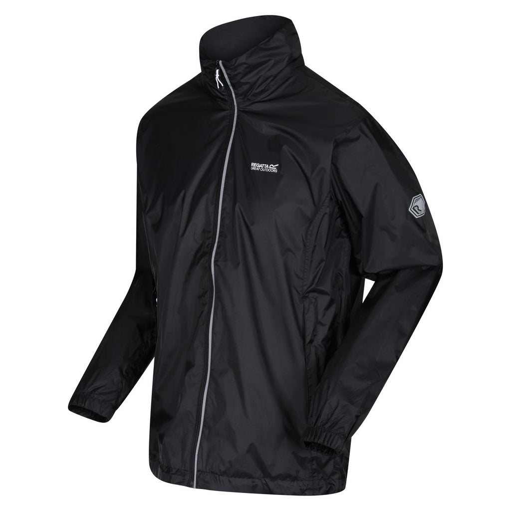 Regatta Men's Lyle IV Packaway Rain Coat Black