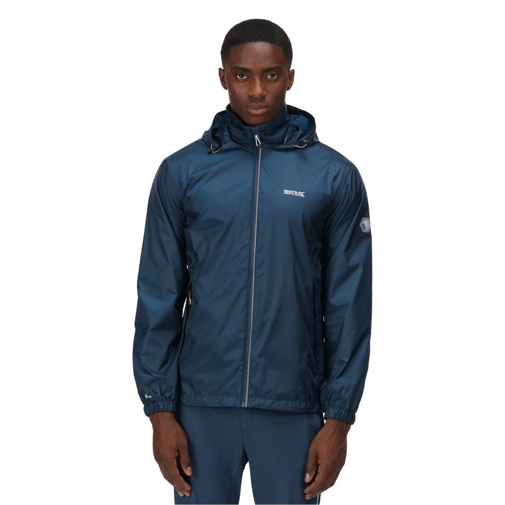 Regatta Men's Lyle IV Packaway Rain Coat Moonlight
