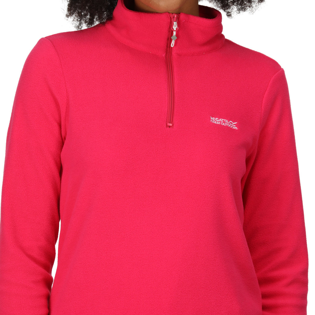 Regatta Women's Sweetheart Lightweight Half Zip Fleece Pink Potion