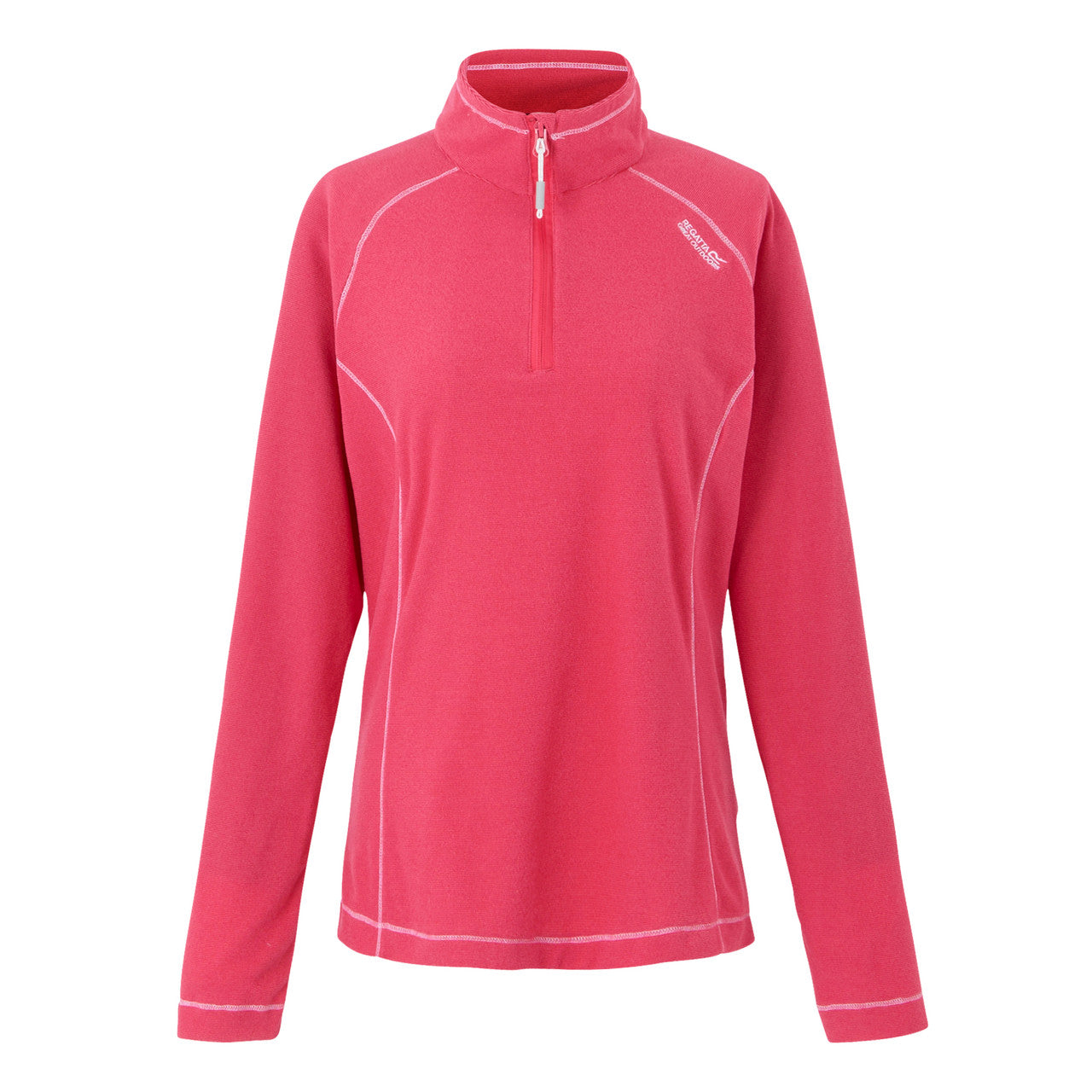 Womens Regatta Montes Light Weight Micro Fleece Half Zip Quick Dry Top Pop Raspberry