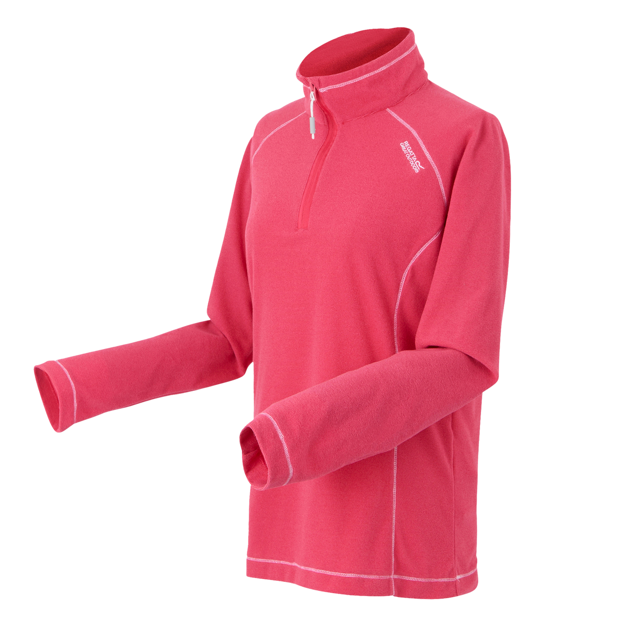 Womens Regatta Montes Light Weight Micro Fleece Half Zip Quick Dry Top Pop Raspberry