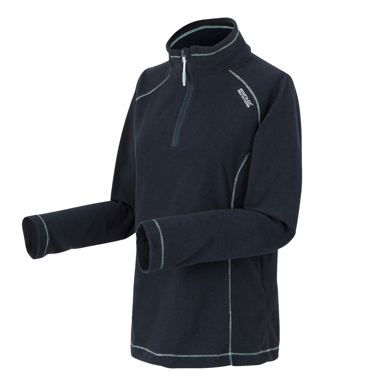 Womens Regatta Montes Light Weight Micro Fleece Half Zip Quick Dry Top Navy Black