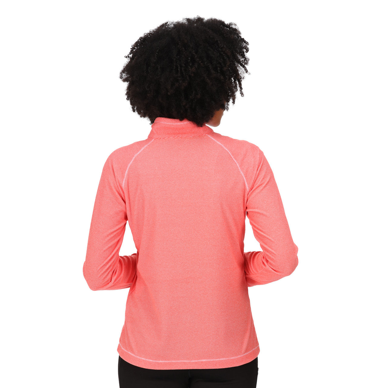 Regatta Womens Montes Half Zip Lightweight Fleece Neon Peach/White