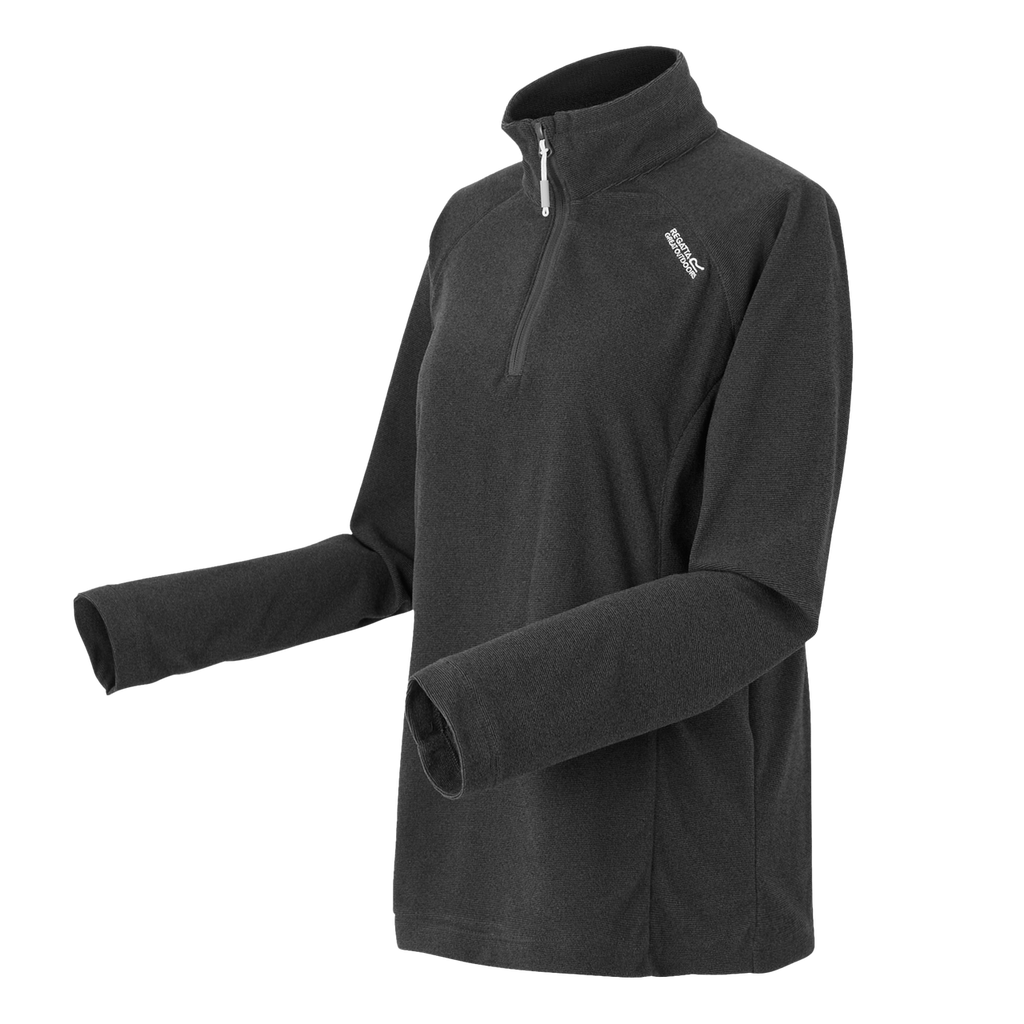 Womens Regatta Montes Light Weight Micro Fleece Half Zip Quick Dry Top Seal Grey/Ash
