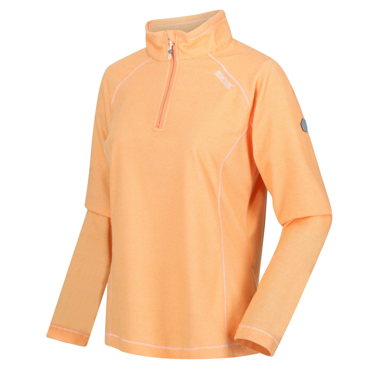 Regatta Womens Montes Half Zip Lightweight Fleece Papaya/White