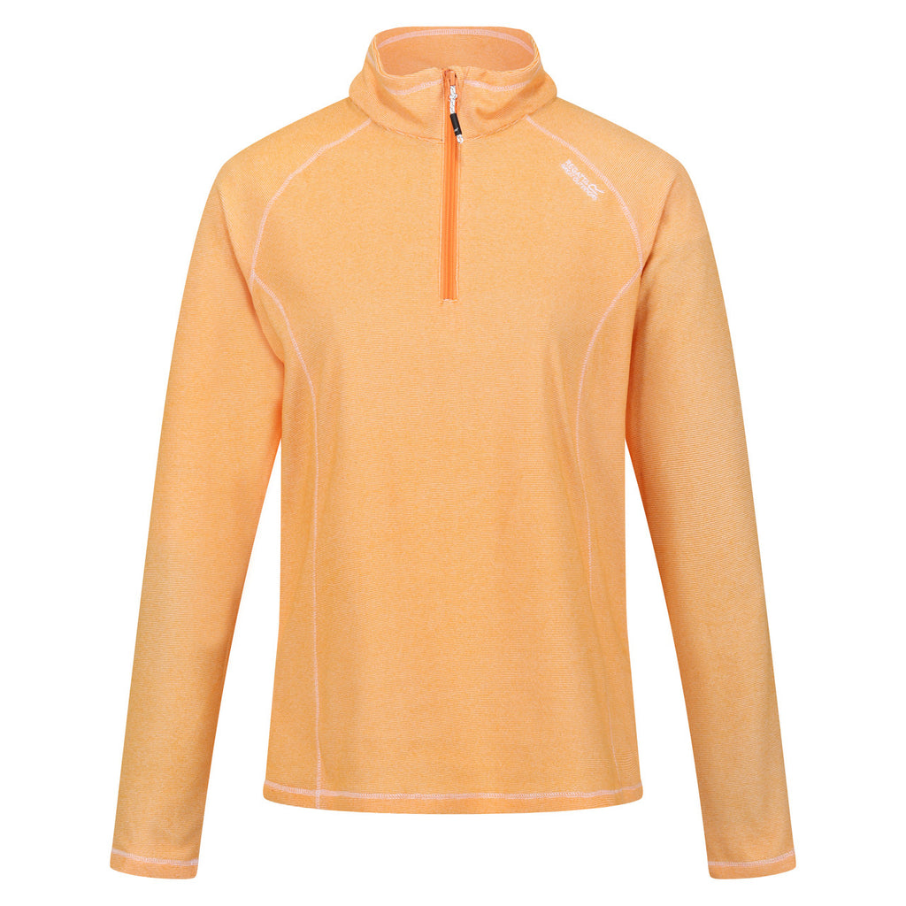 Womens Regatta Montes Light Weight Micro Fleece Half Zip Quick Dry Top Apricot Crush