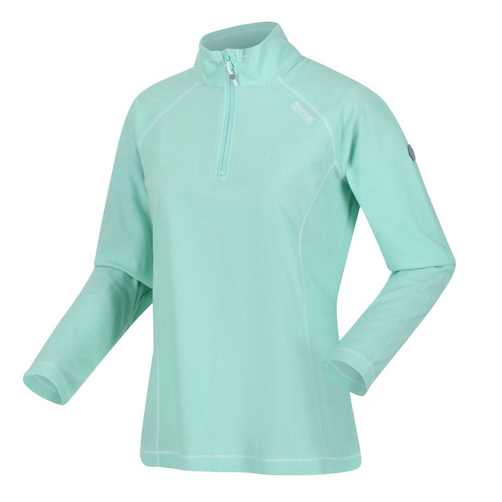 Regatta Womens Montes Half Zip Lightweight Fleece Ocean Wave/White
