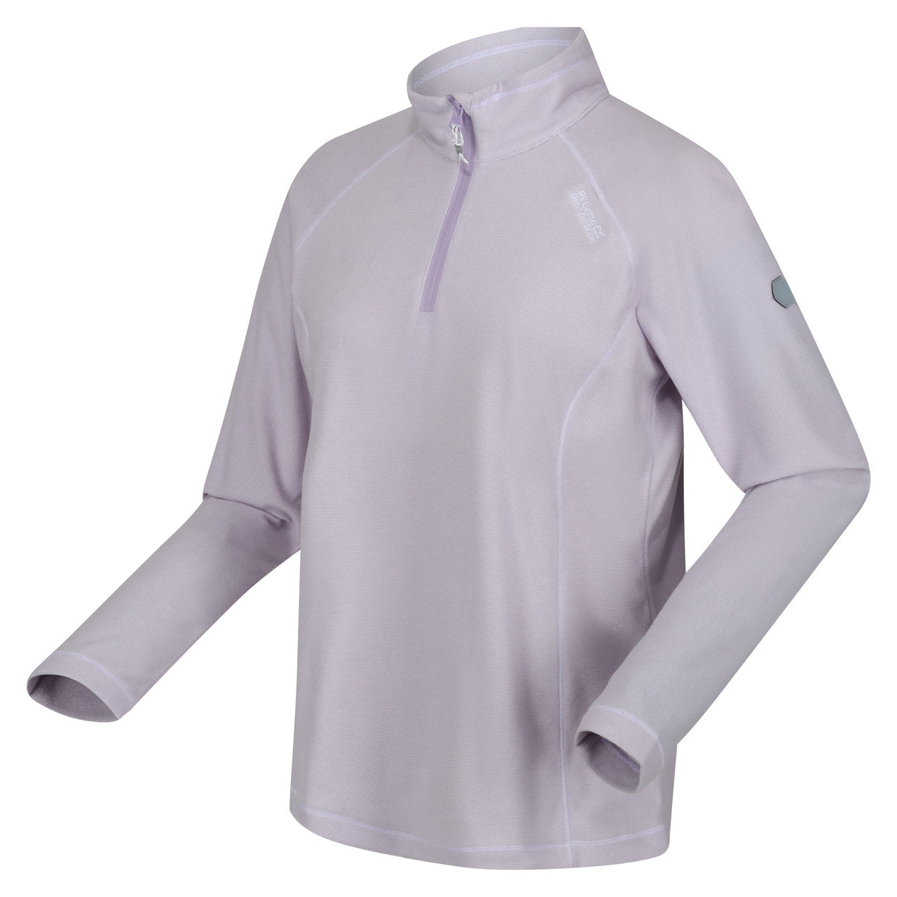 Womens Regatta Montes Light Weight Micro Fleece Half Zip Quick Dry Top Pastel Lilac White