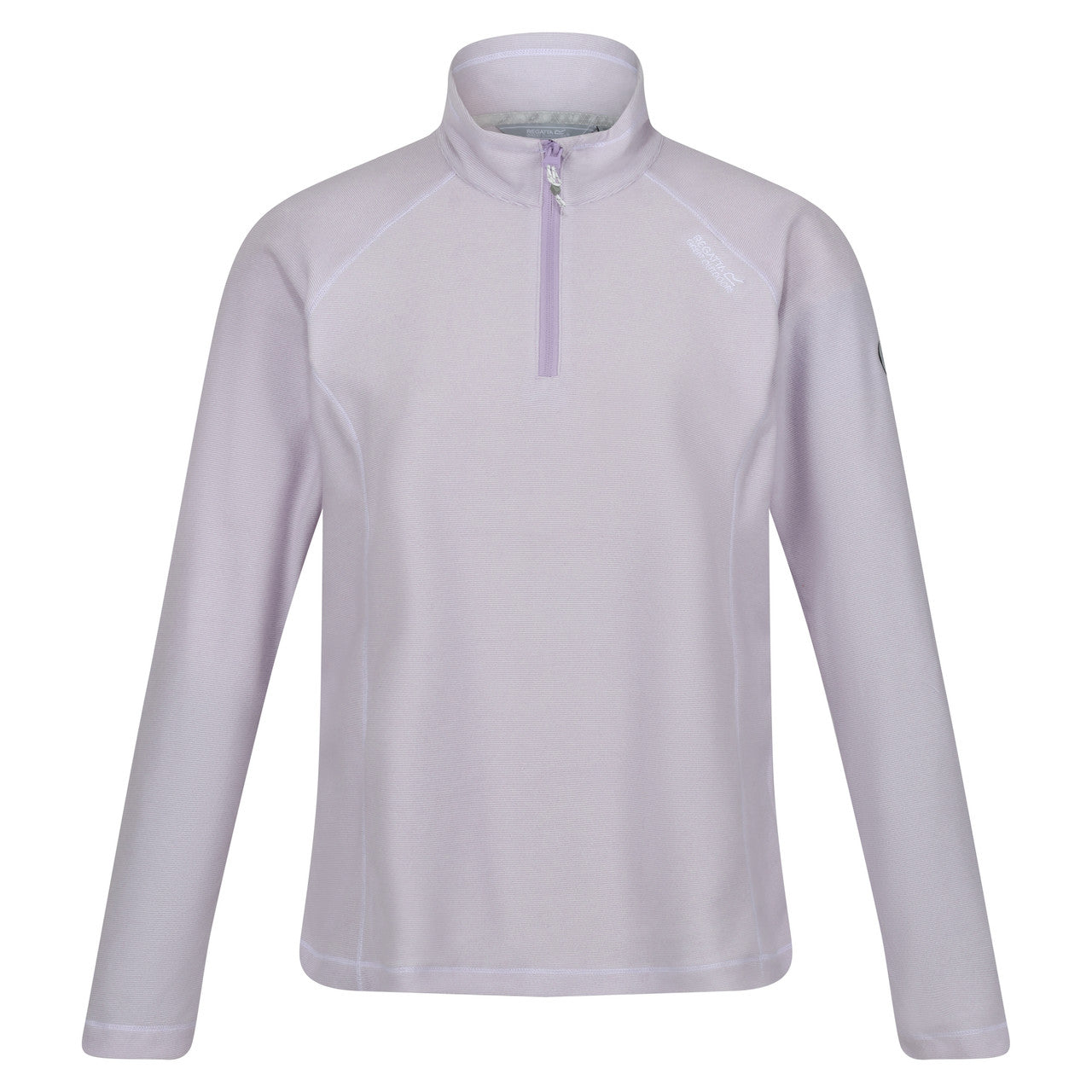 Womens Regatta Montes Light Weight Micro Fleece Half Zip Quick Dry Top Pastel Lilac White
