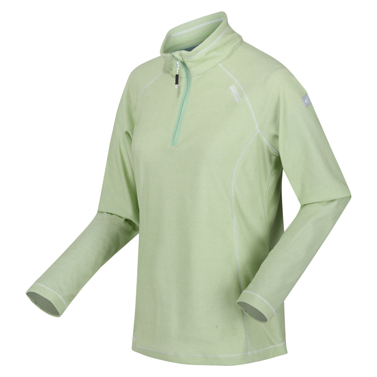 Womens Regatta Montes Light Weight Micro Fleece Half Zip Quick Dry Top Quiet Green