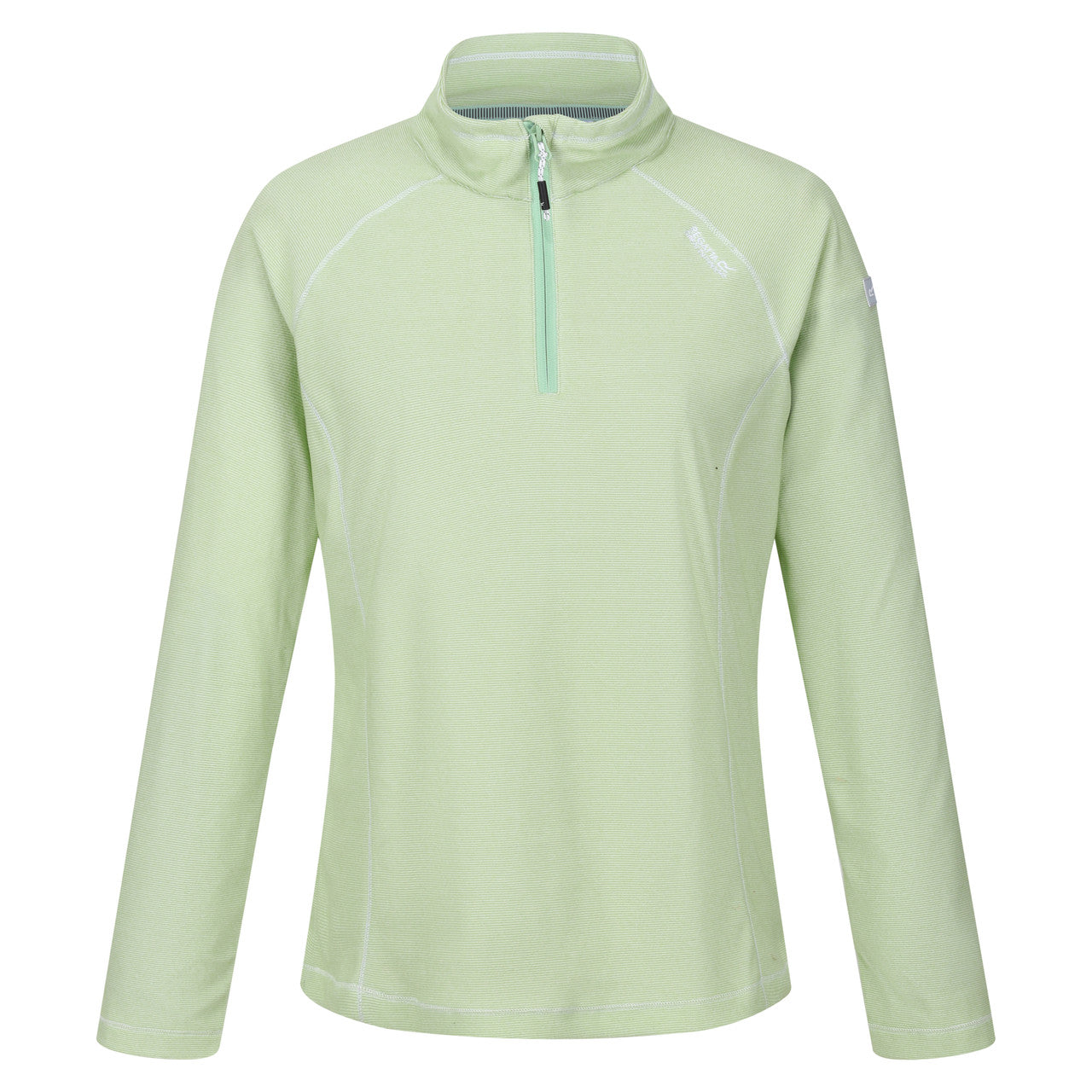 Womens Regatta Montes Light Weight Micro Fleece Half Zip Quick Dry Top Quiet Green