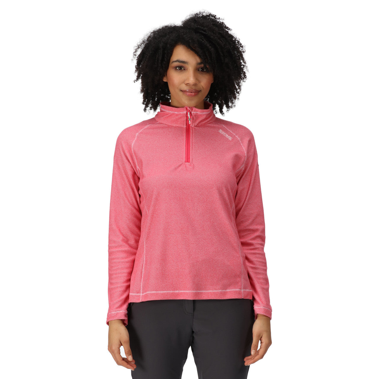 Regatta Womens Montes Half Zip Lightweight Fleece Rethink Pink/White