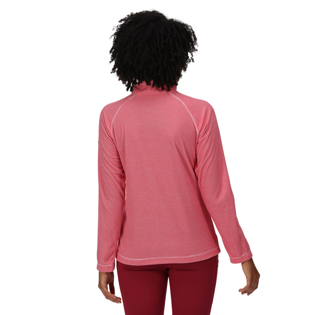 Regatta Womens Montes Half Zip Lightweight Fleece Rethink Pink/White