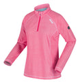 Regatta Womens Montes Half Zip Lightweight Fleece Rethink Pink/White