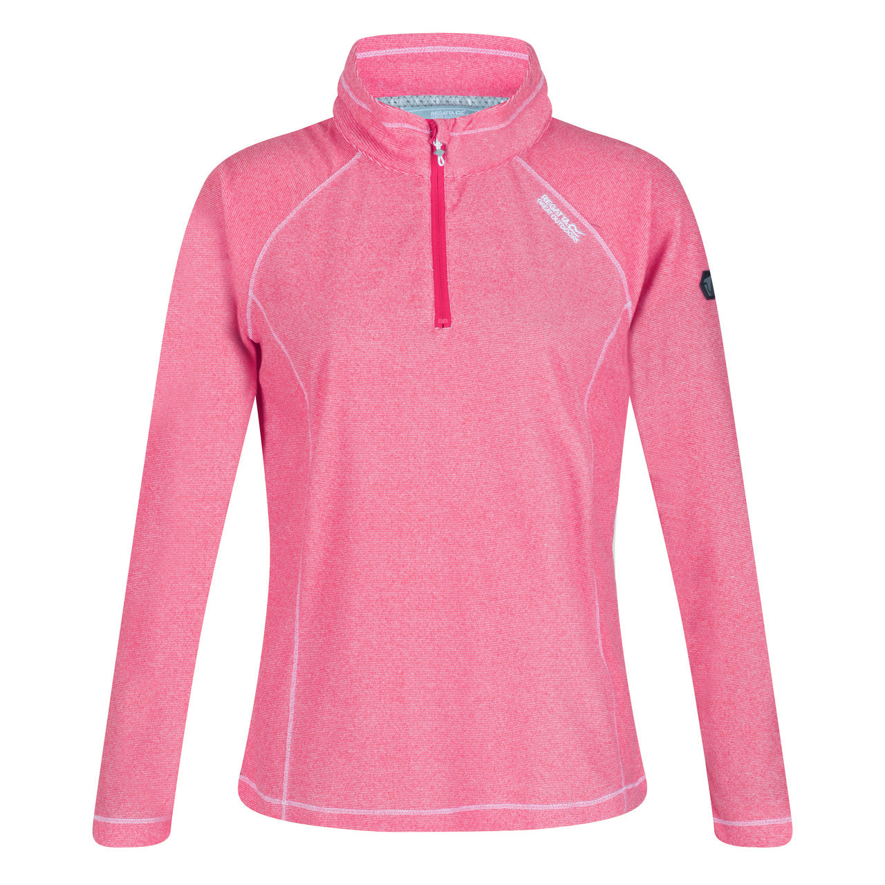 Regatta Womens Montes Half Zip Lightweight Fleece Rethink Pink/White