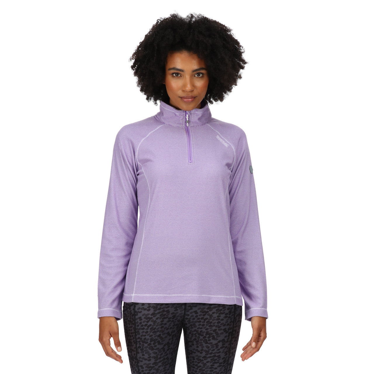 Regatta Womens Montes Half Zip Lightweight Fleece Light Amethy/White