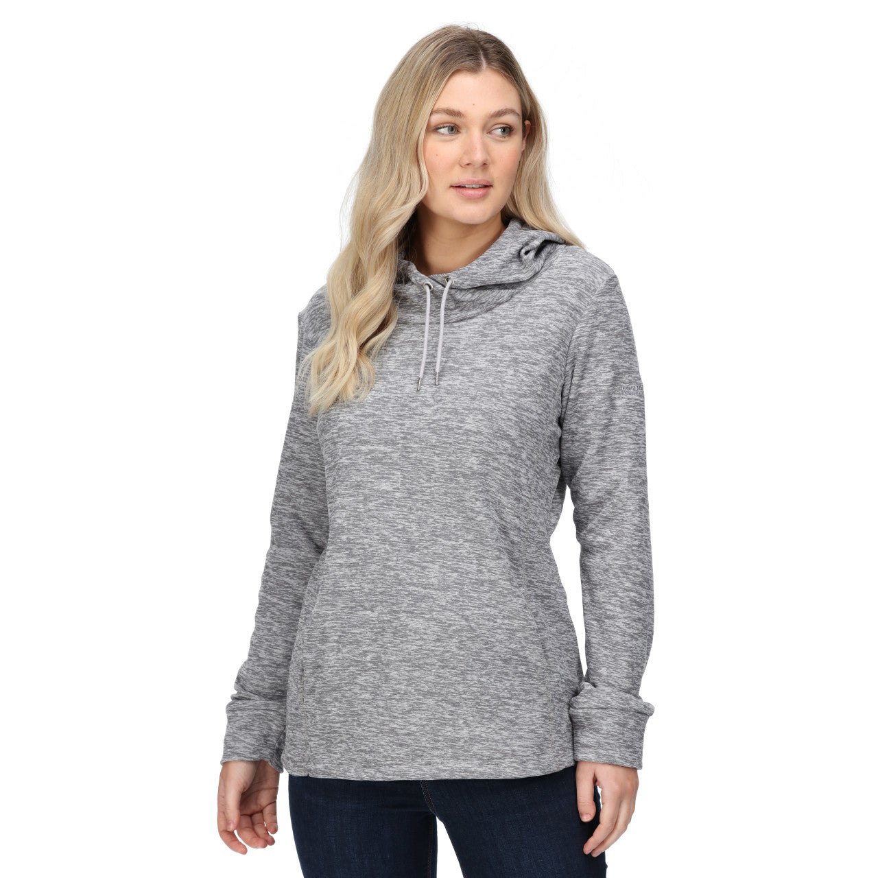 Regatta Womens Kizmit II Fleece Hooded Cowl Neck Jumper Cyberspace Marble