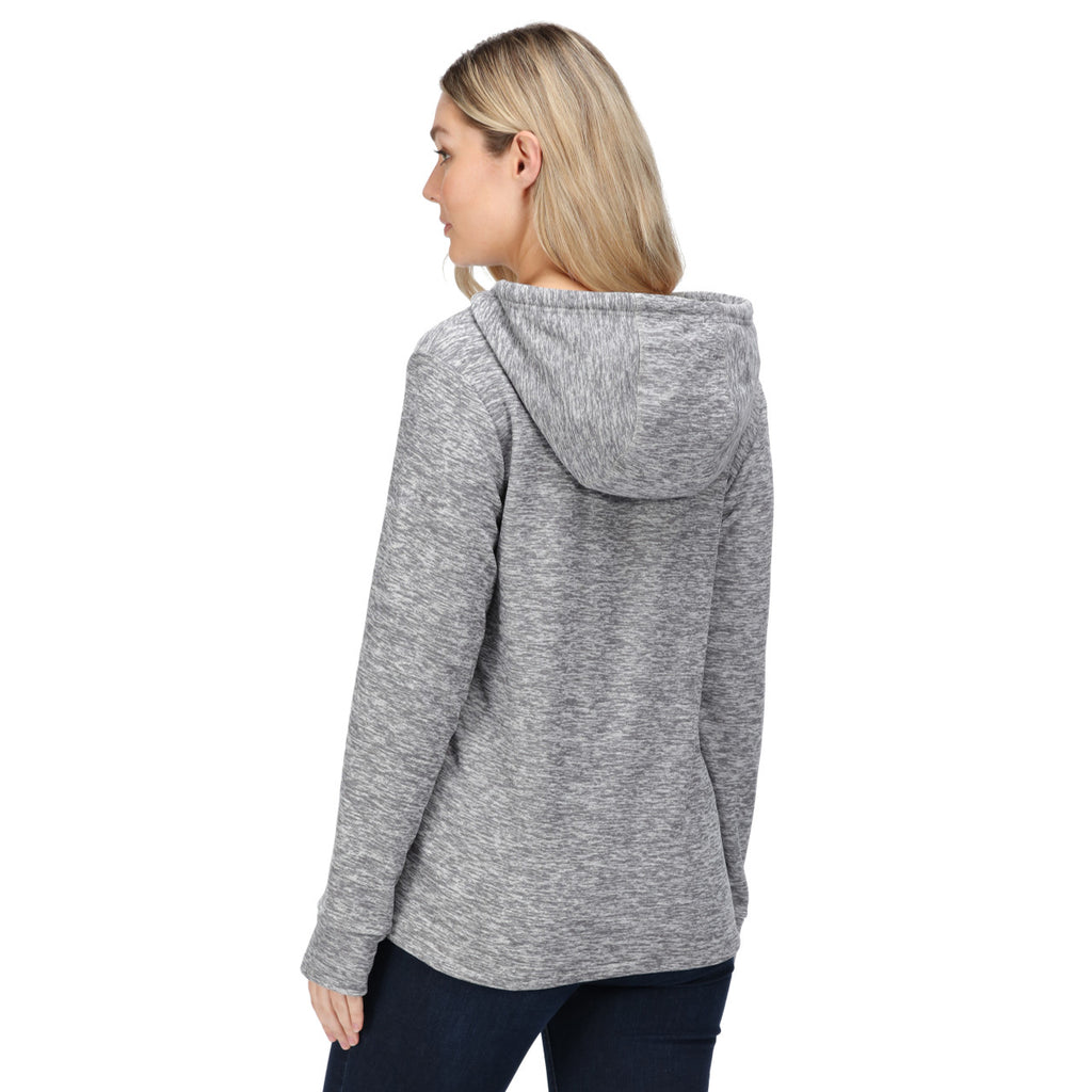 Regatta Womens Kizmit II Fleece Hooded Cowl Neck Jumper Cyberspace Marble