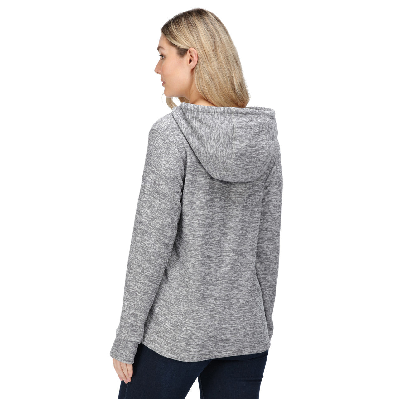 Regatta Womens Kizmit II Fleece Hooded Cowl Neck Jumper Cyberspace Marble