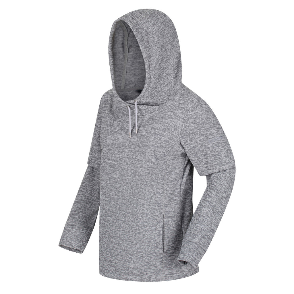 Regatta Womens Kizmit II Fleece Hooded Cowl Neck Jumper Cyberspace Marble
