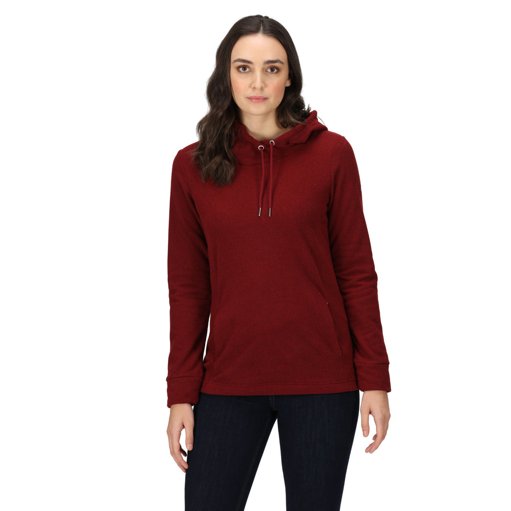 Regatta Womens Kizmit II Fleece Hooded Cowl Neck Jumper Carbent Two Tone