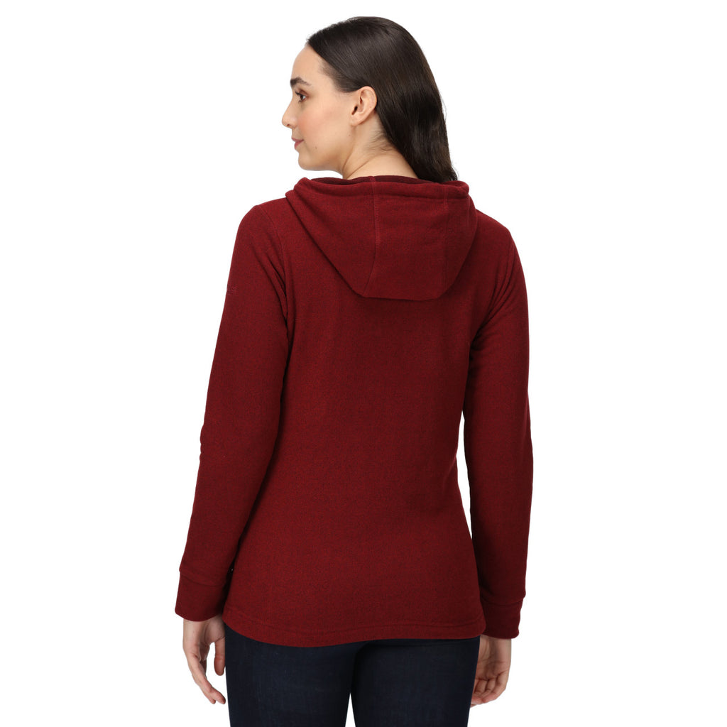 Regatta Womens Kizmit II Fleece Hooded Cowl Neck Jumper Carbent Two Tone